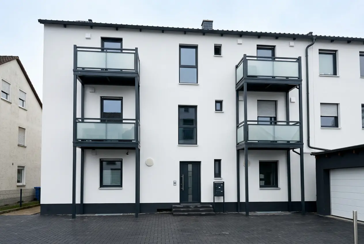 Fassade und Eingangsbereich, Straubing-Ittling — nach der Sanierung