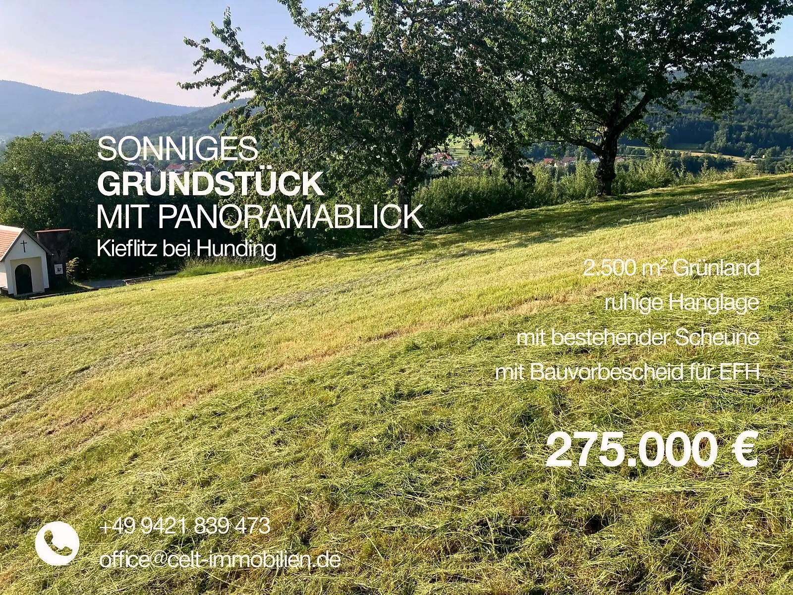 Grundstück in Hunding — Außenansicht, 2.800 m²