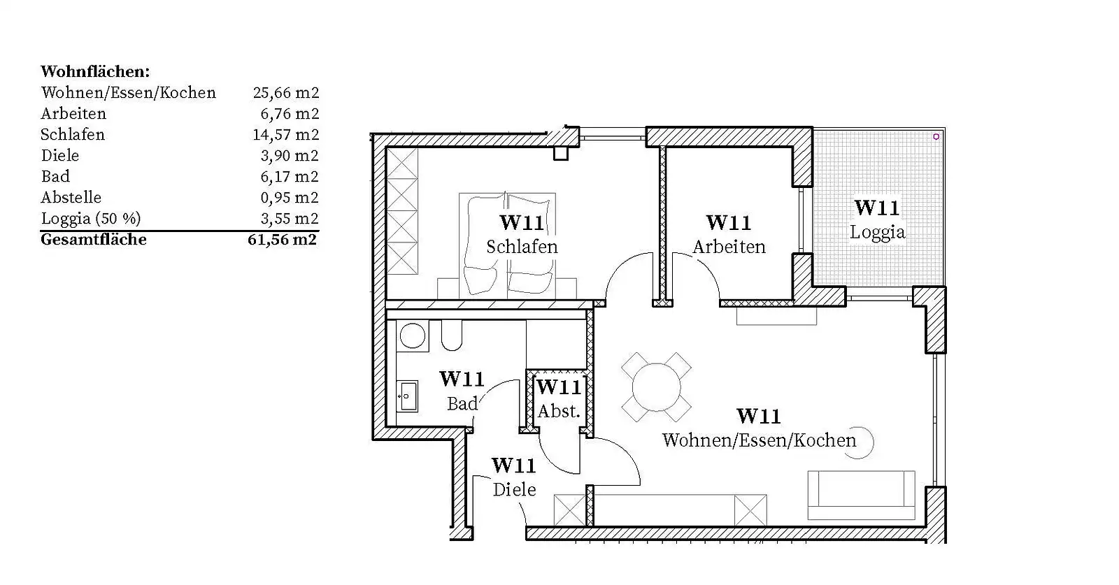 Eigentumswohnung in Straubing — Ansicht 7, 62 m²