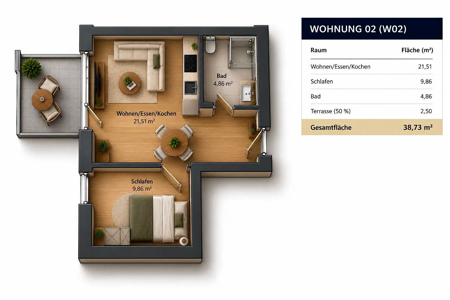 Eigentumswohnung in Straubing — Ansicht 7, 39 m²