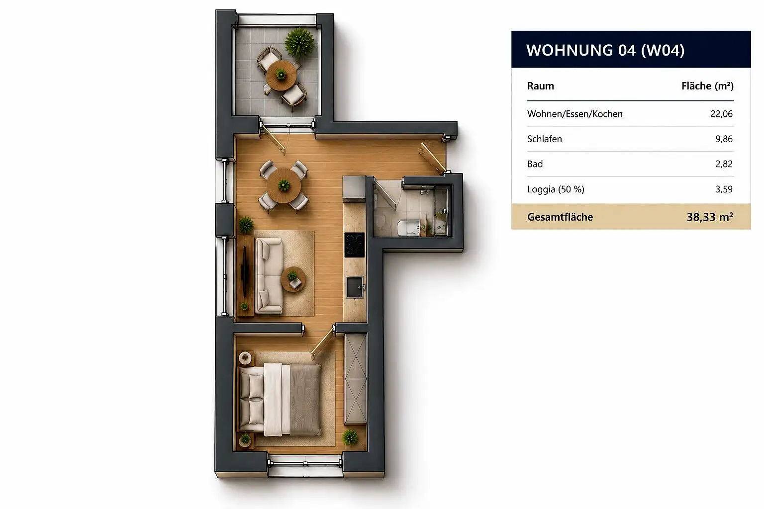 Eigentumswohnung in Straubing — Ansicht 7, 38 m²