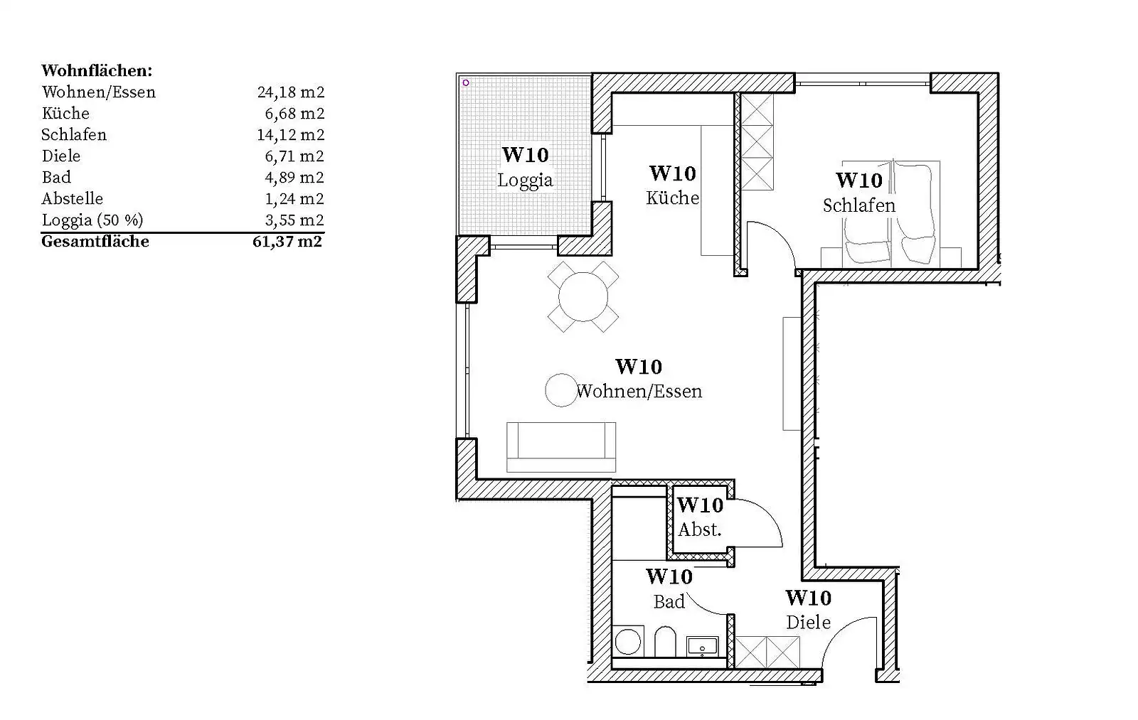 Eigentumswohnung in Straubing — Ansicht 7, 61 m²